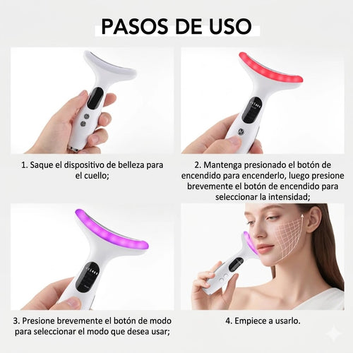 Aura Lift Masajeador Facial LED.