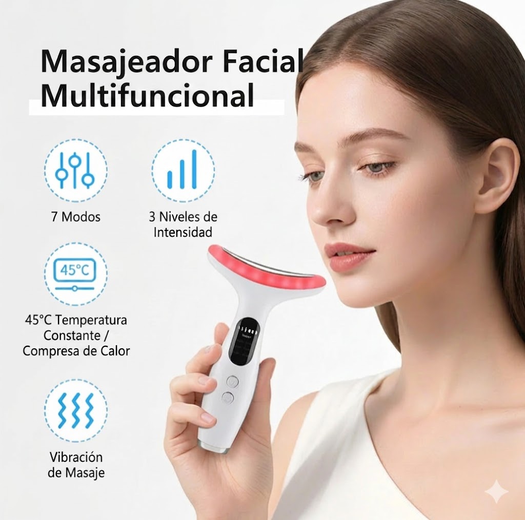 Aura Lift Masajeador Facial LED.